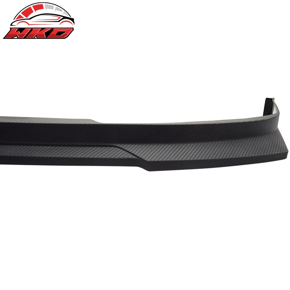 Fits 03-05 Accord 2Dr HC1 Front Bumper Lip Spoiler Matte Black PP Carbon Texture