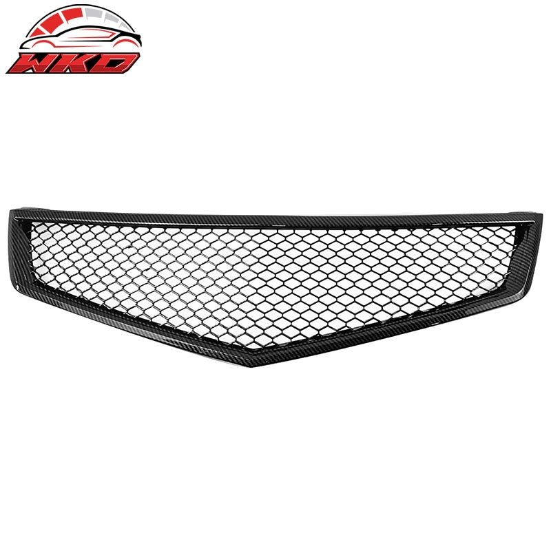 Wholesale 06-08 Acura TSX Honeycomb Style Front Upper Grille Carbon Fiber Print ABS - Wikond Auto
