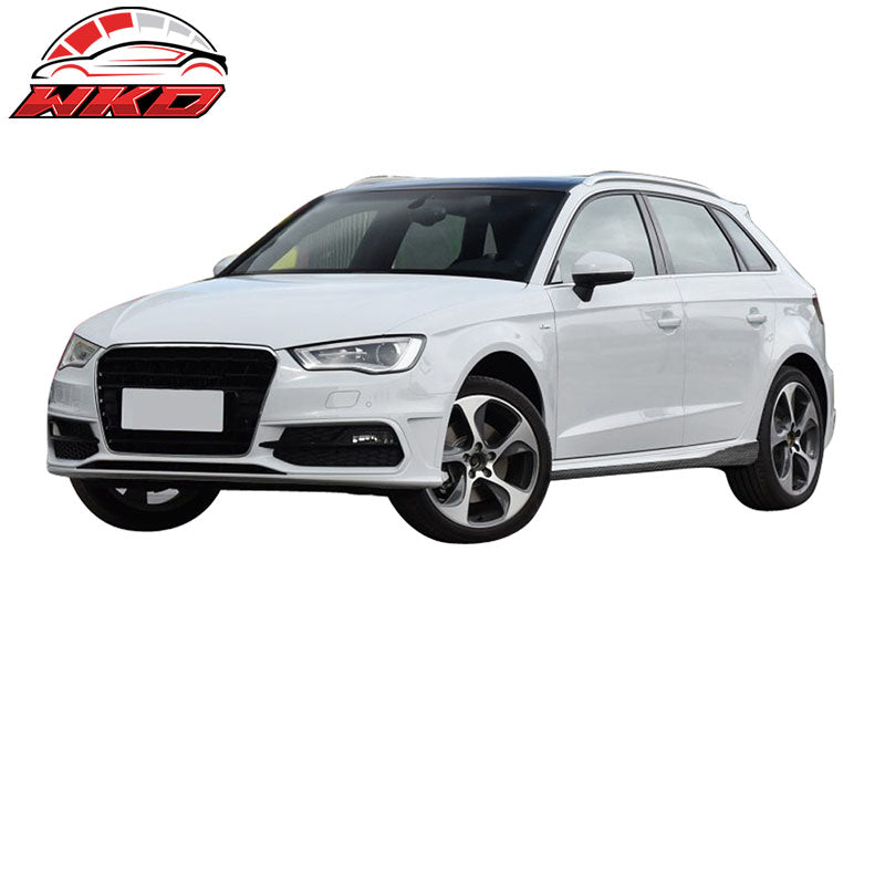 Fits 14-17 Audi A3 S-Line S3 Sportback Carbon Fiber Side Skirts