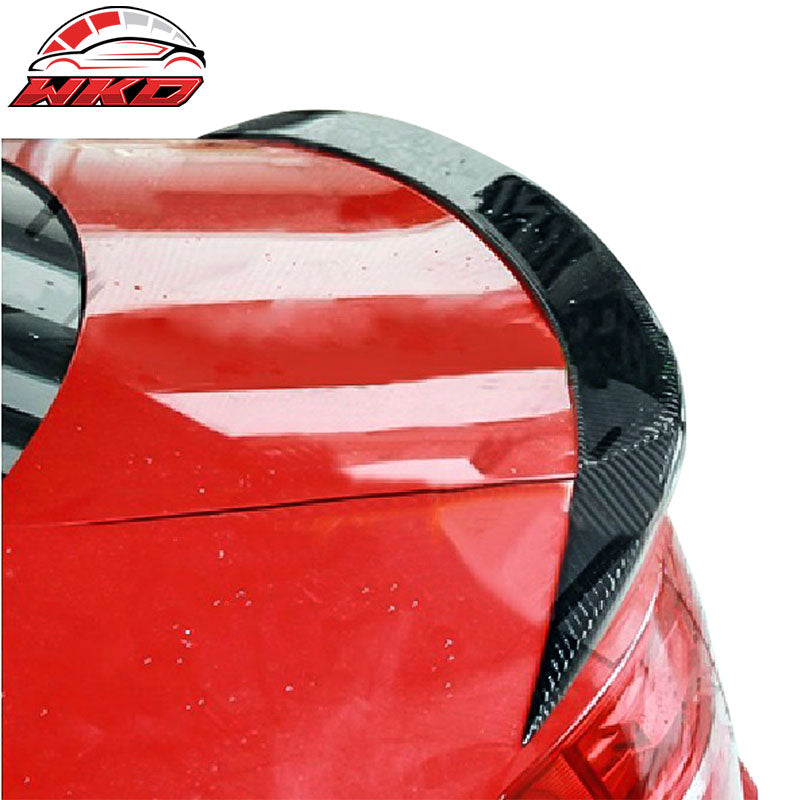 Fits 09-16 Audi A4 B8 Sedan ABT Style Trunk Spoiler Wing 3PC Matte Carbon Fiber