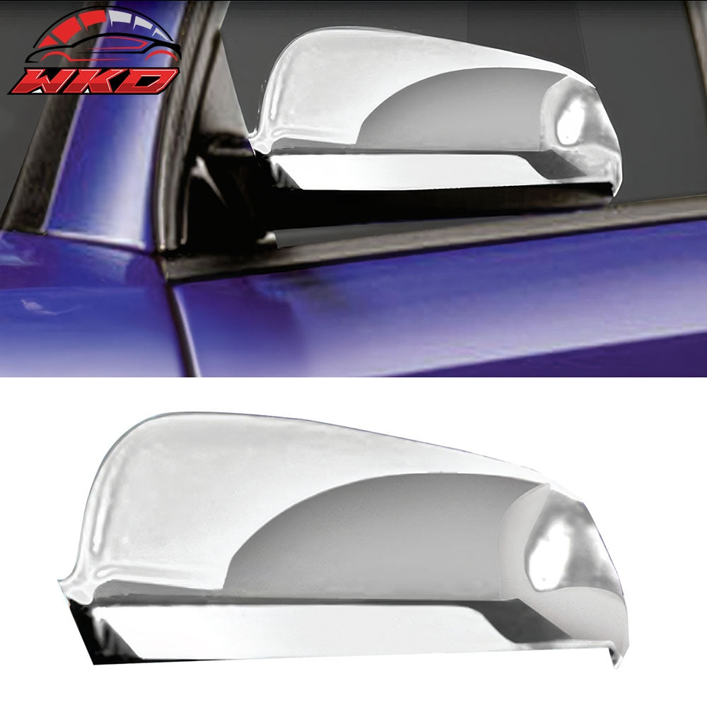 For 02-08 Audi A4 05-08 A6 Rear Side View Mirror Covers Caps Overlay Chrome ABS