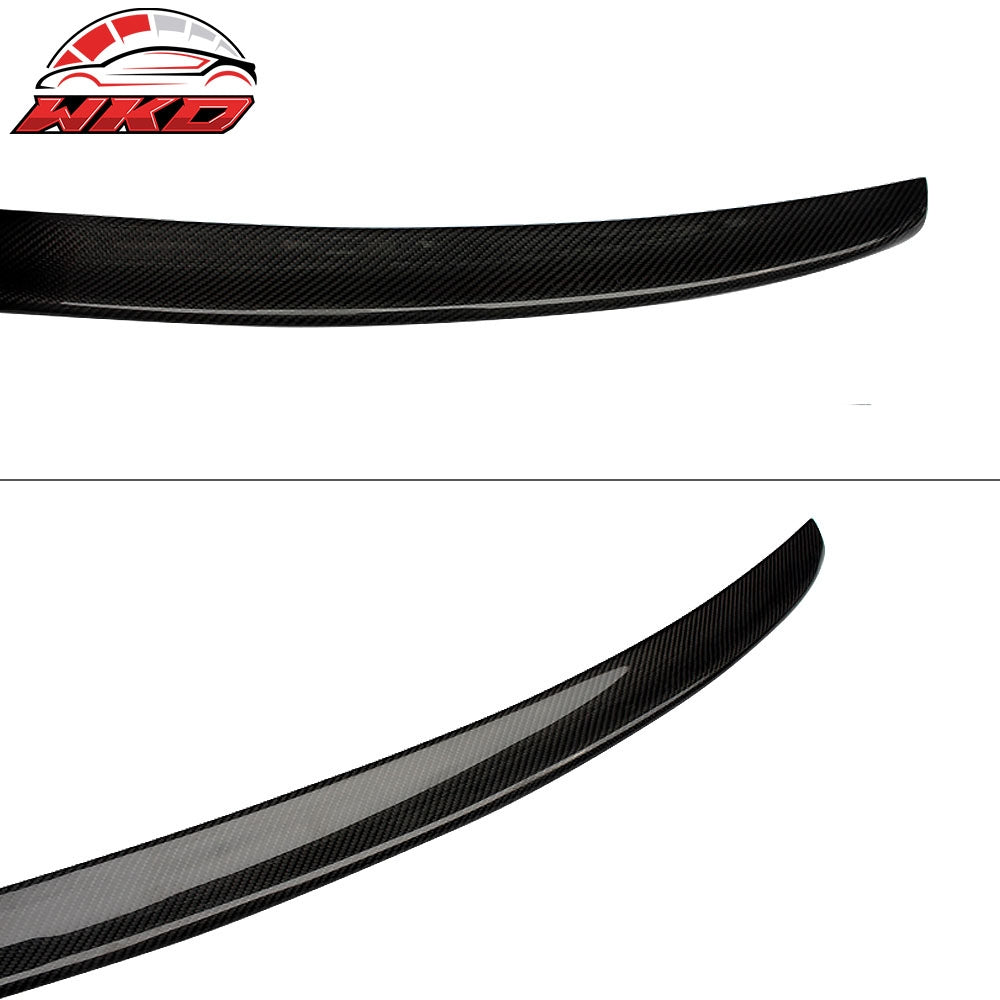 Fits 17-25 Audi A4 B9 S4 4Dr S4 Style Rear Trunk Spoiler Wing Carbon Fiber CF
