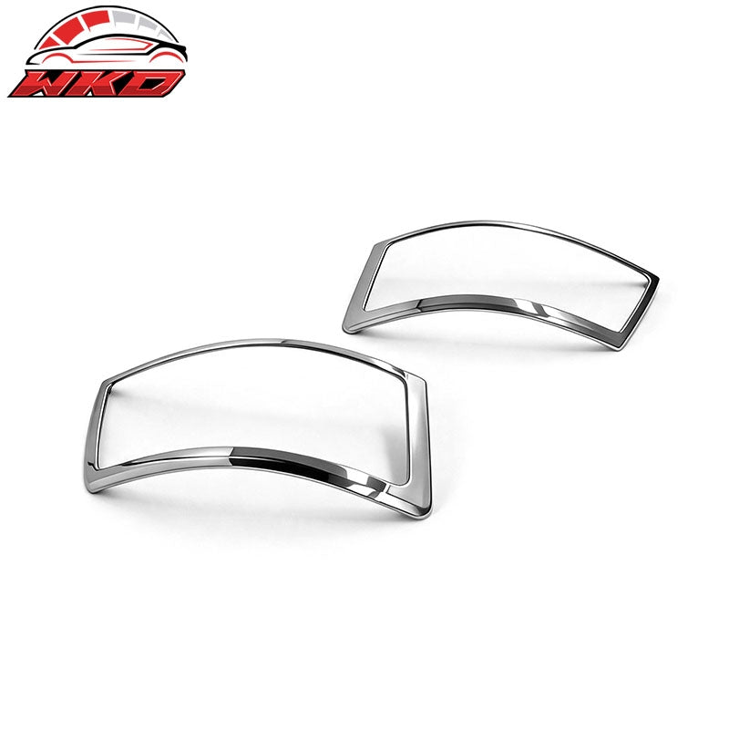 Fits 05-08 Audi A6 4-Door Chrome Rear Tail Light Bezels Frame Trim ABS 2PCS Set