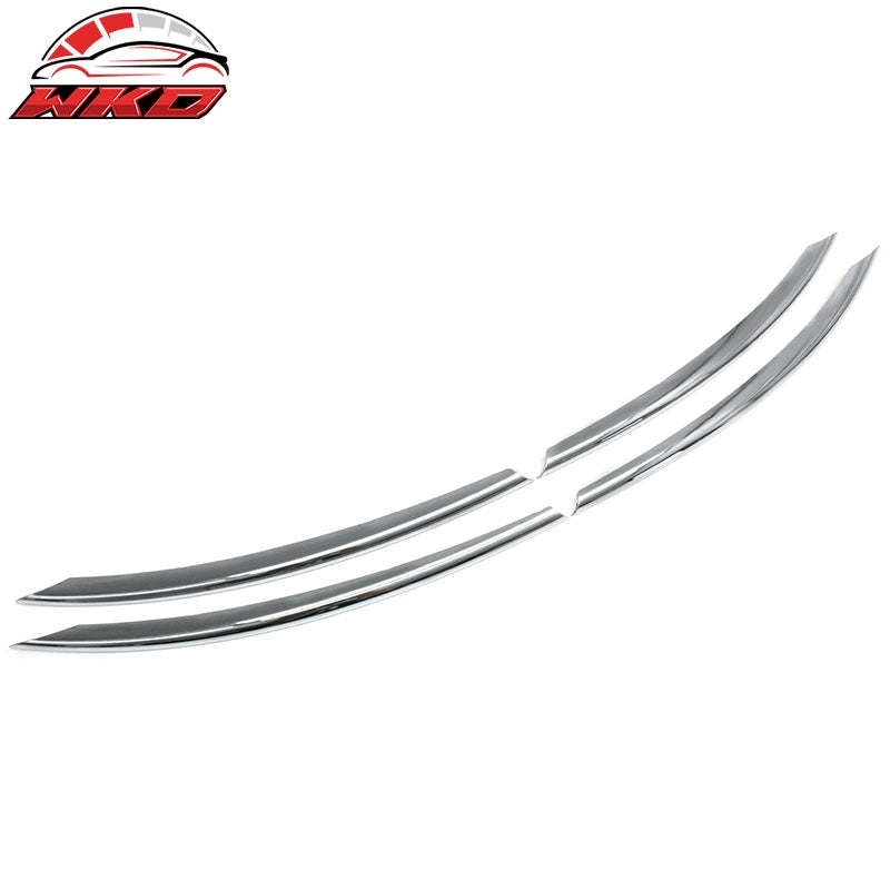 Fits 2012-2015 Audi A6 Chrome Front Bumper Fog Lights Garnish Trims 4PCS Set