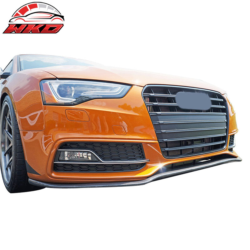 Fits 13-17 Audi S5 A5 S-Line JPM Style Front Bumper Lip - Matte Carbon Fiber
