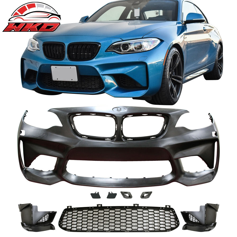Fits 14-21 BMW F22 F23 2-Series M2 Style Front Bumper Cover Conversion Kits PP