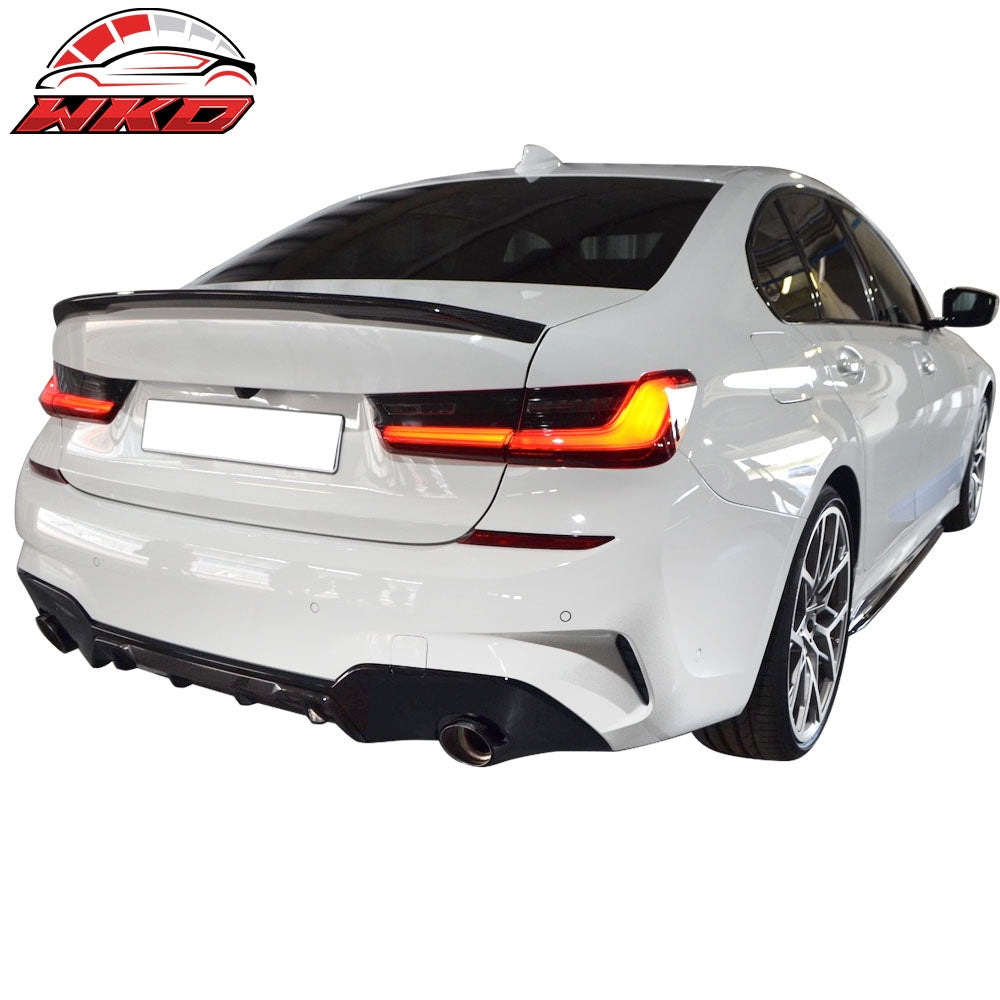 Fits 19-22 BMW G20 M-Performace Front Bumper Lip & Rear Diffuser & Side Skirts