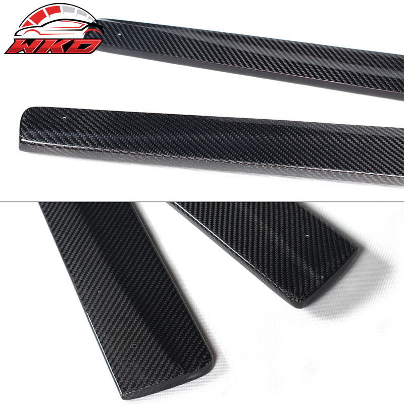 Fits 14-20 BMW 4-Series F32 F33 F36 MP Style 2PCS Side Skirts Matte Carbon Fiber