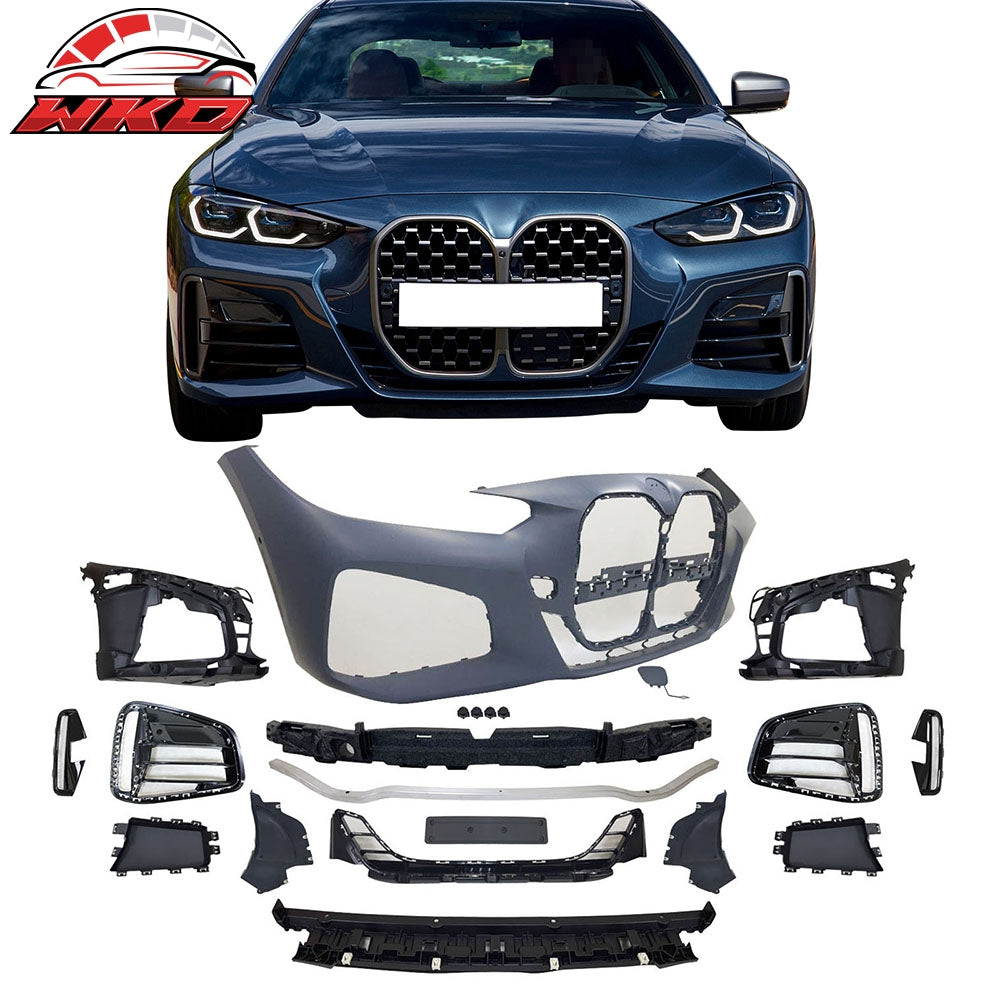 Fits 21-25 BMW 4-Series G22 G23 M440i M Sport Style Front Bumper Conversion Kit