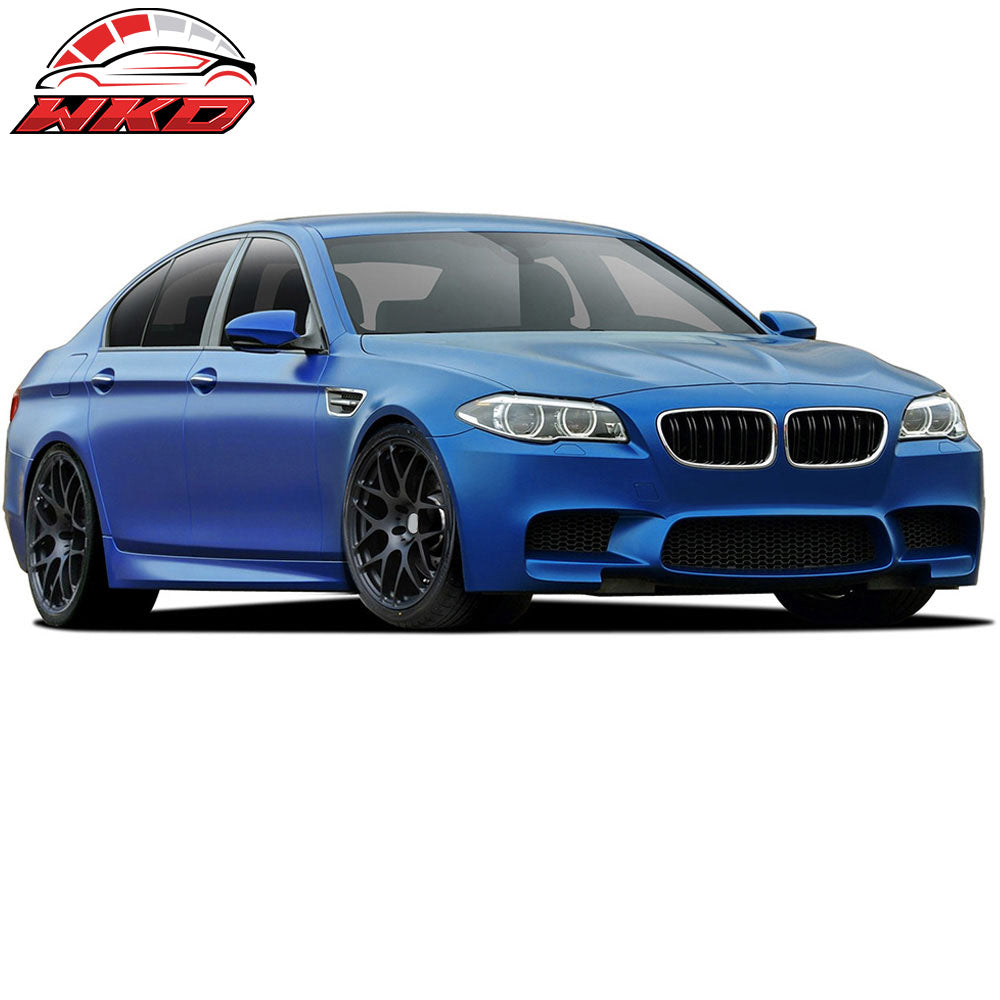 Fits 11-16 BMW F10 5 Series M5 Style Metal Fender Cover Chrome LED Side Vents