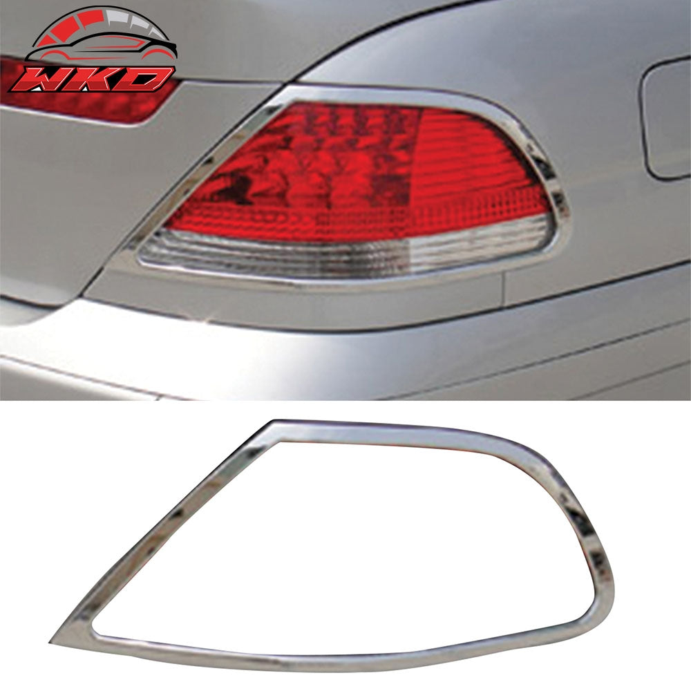 Fits 2002-2005 BMW E65 7 Series Rear Tail Light Lamp Bezel Cover Trim ABS Chrome