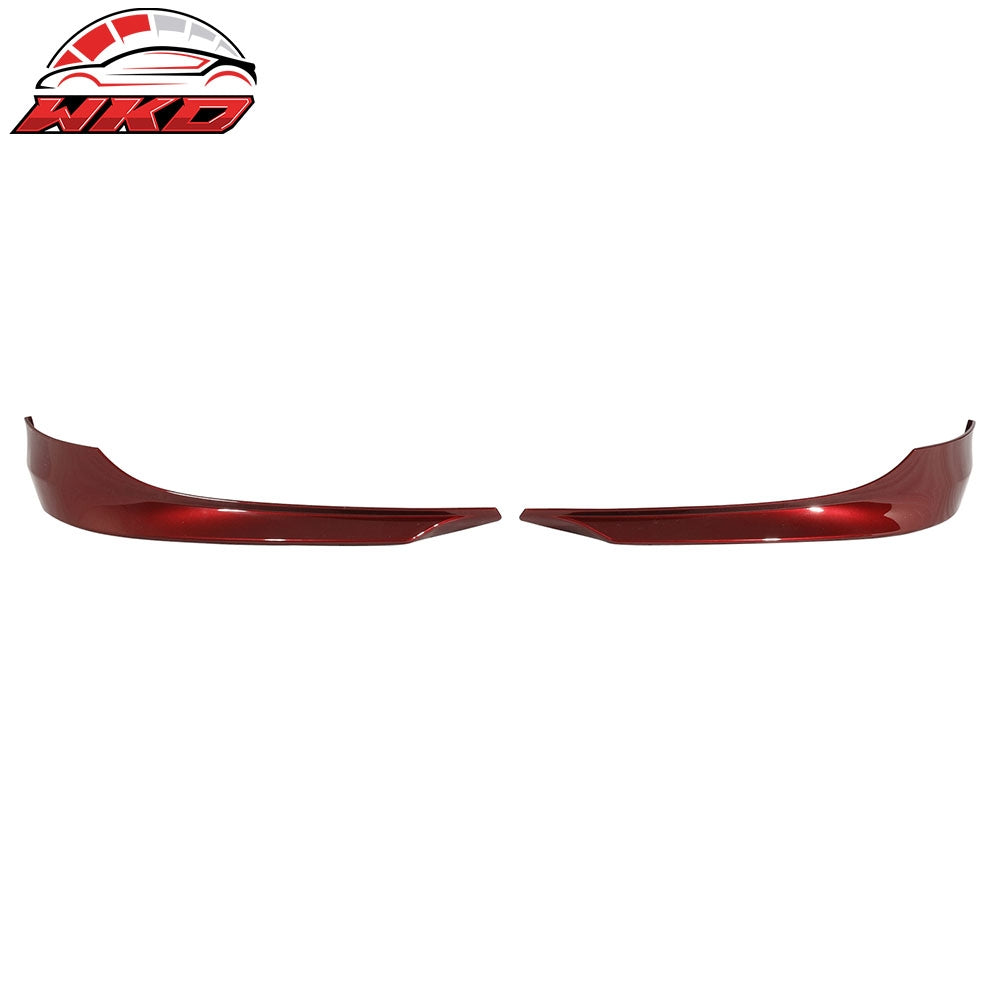Fits 09-11 E90 LCI OE Painted #A82 Vermillion Red Metallic PP Front Splitter