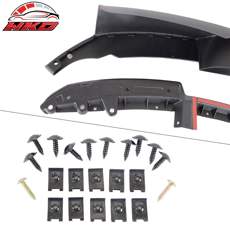 Fits 12-18 BMW F30 3 Series M Style Front Bumper Lip Unpainted Black - PP