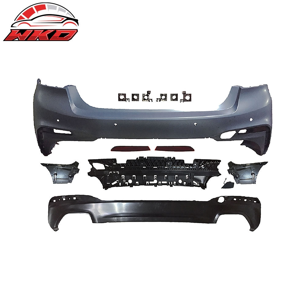 Fits 17-20 BMW G30 5 Series Sedan 4DR M-Tech Rear Bumper Cover Conversion W/ PDC