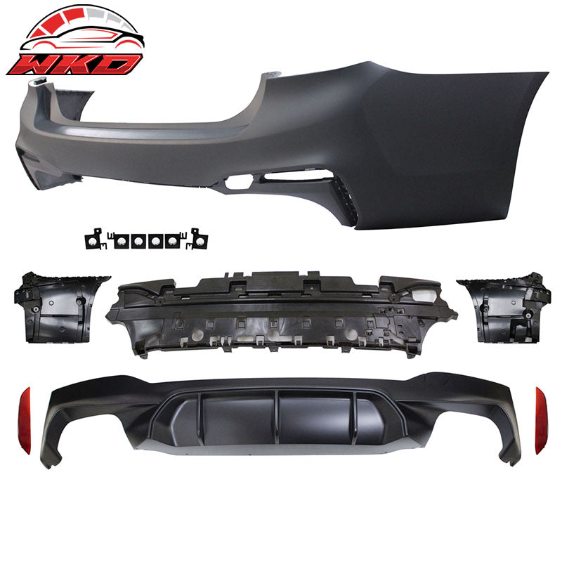 Fits 17-20 BMW G30 Sedan M5 Style Front + Rear Bumper Cover w/ Diffuser - PP