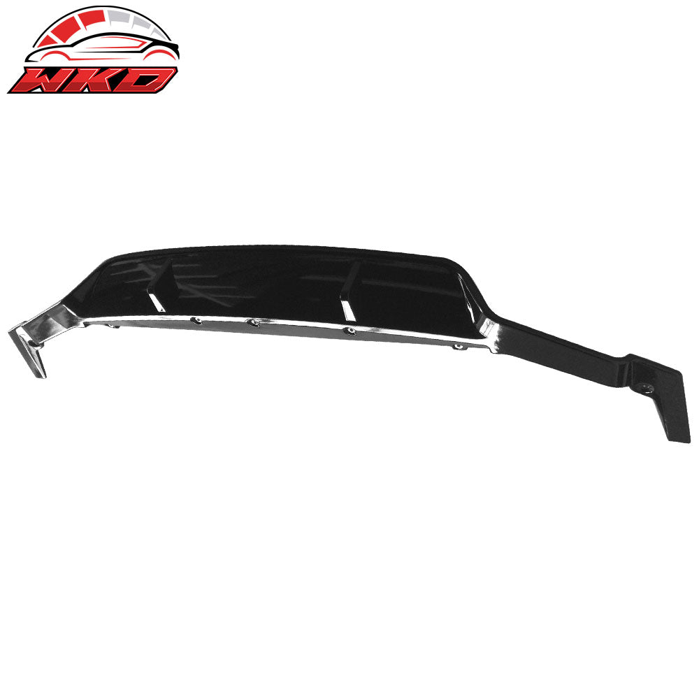 Fits 17-20 BMW G30 5 Series 3D Style Rear Bumper Lip Diffuser Gloss Black
