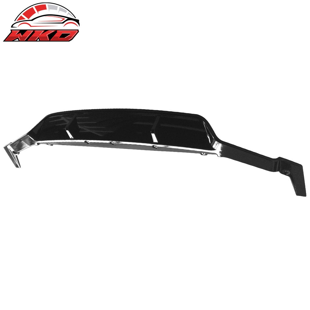 Fits 17-20 BMW G30 5 Series 3D Style Rear Bumper Lip Diffuser Gloss Black