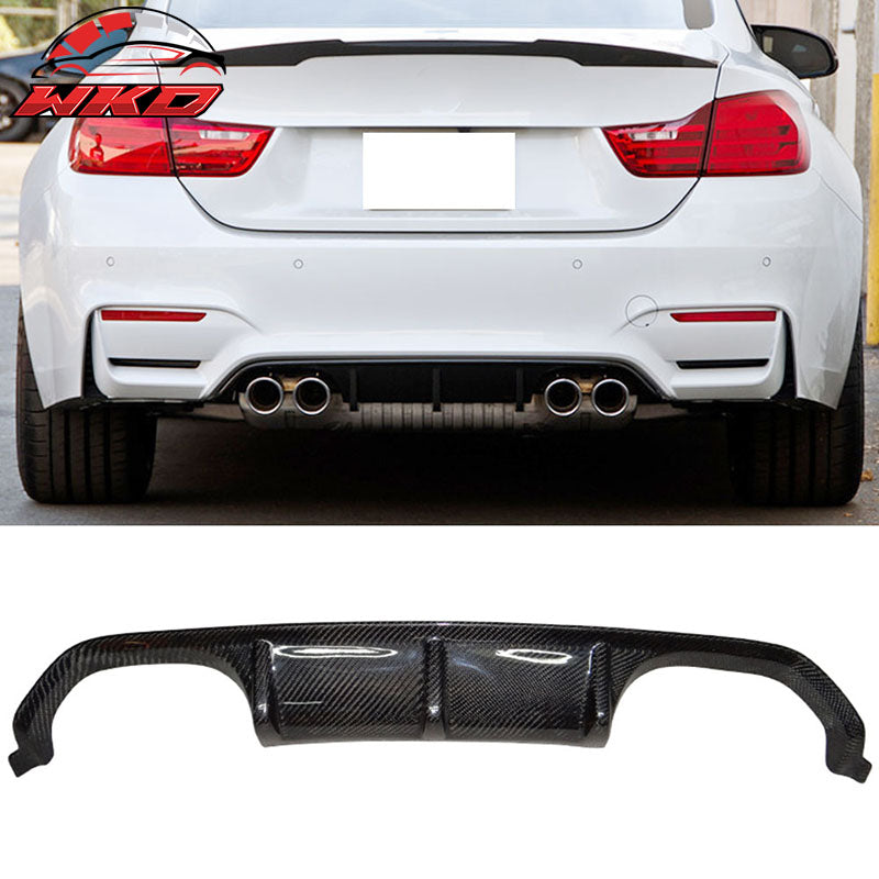 Fits 15-20 BMW F80 M3 F82 M4 V Style Rear Bumper Lip Carbon Fiber