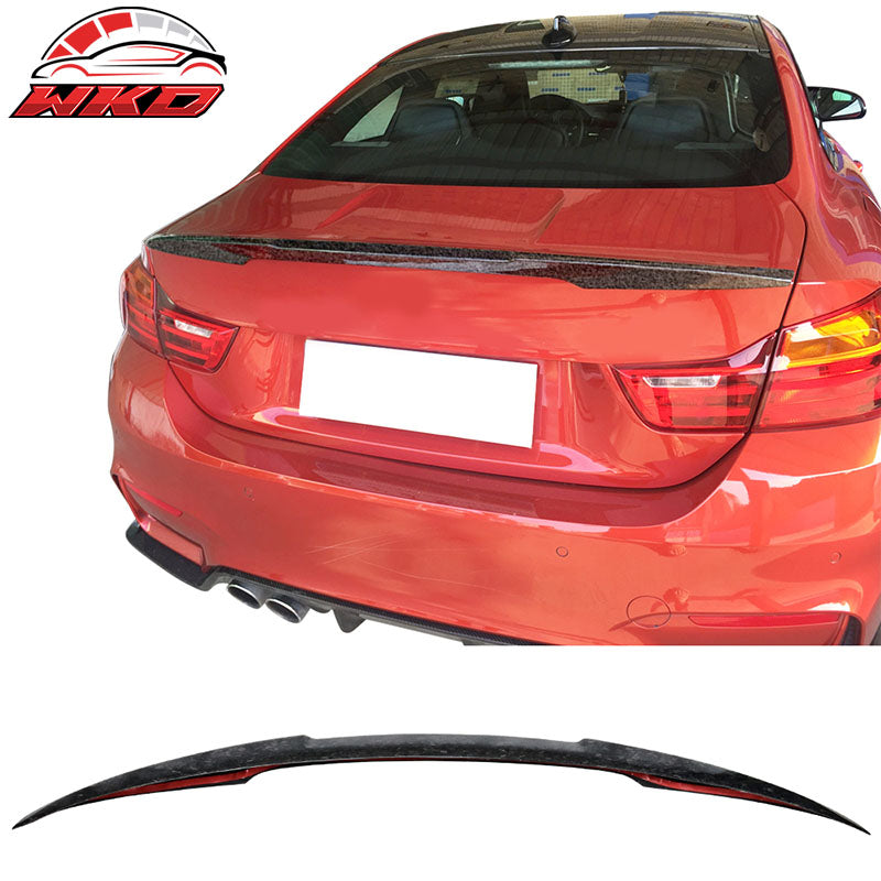 Fits 15-20 BMW M4 F82 Coupe V Style Trunk Spoiler Wing Forged Matte Carbon Fiber