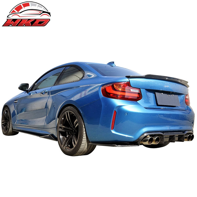 Fits 14-21 BMW F22 M2 EXO Style Trunk Spoiler Boot Lid - Matte Carbon Fiber