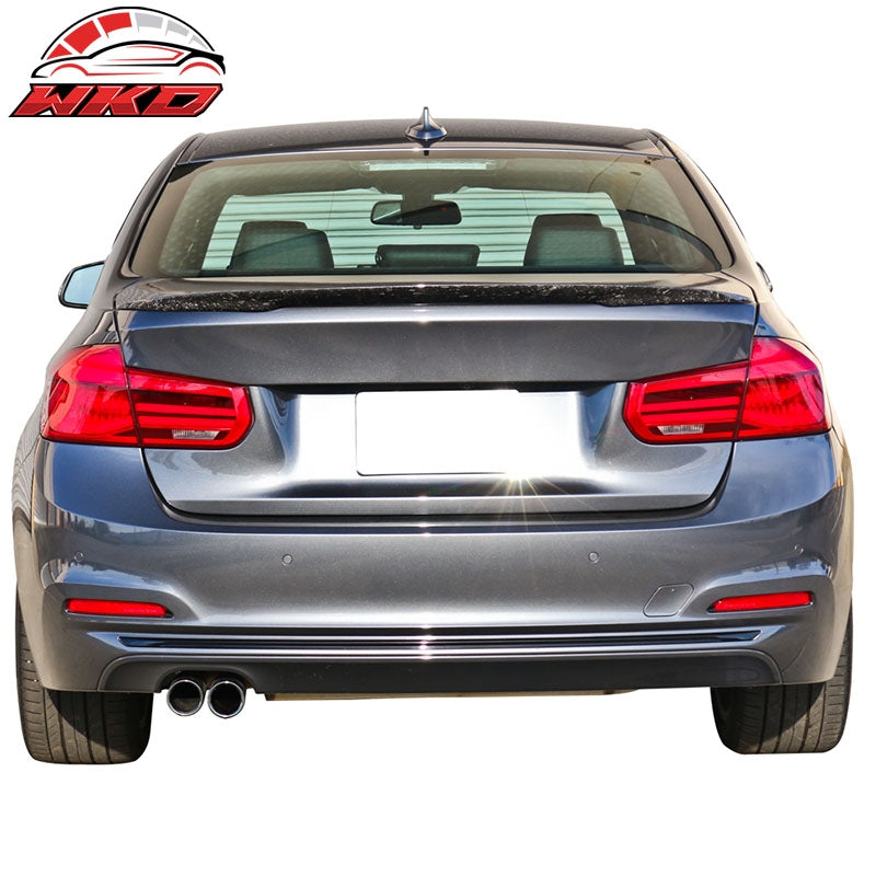 Fits 12-18 BMW F30 F80 3 Series P Style Trunk Spoiler Matte Forged Carbon Fiber