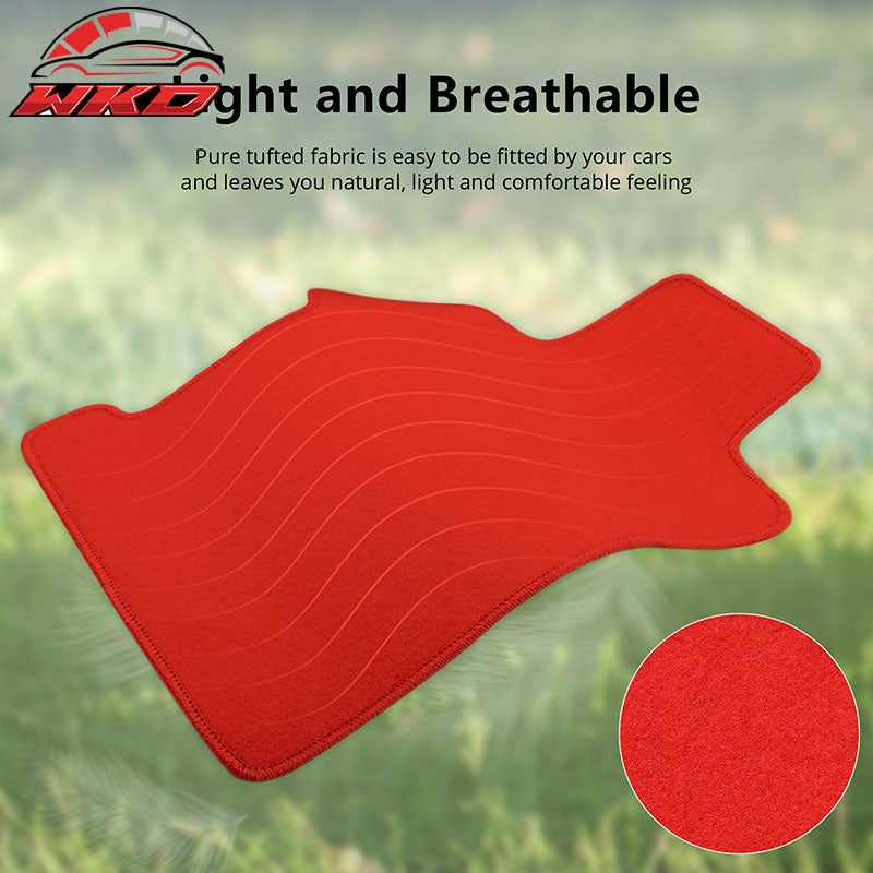 18-24 G01 X3 19-25 G02 X4 Red Nylon Floor Mat Front Rear Carpet Liner FOR: (BMW)