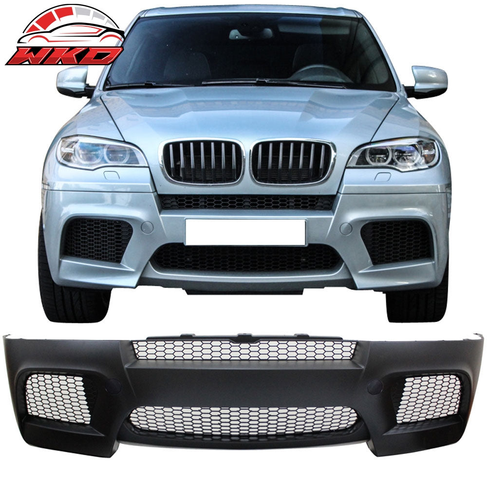 Fits 10-13 E70 X5M Style Front Bumper Conversion Lower Upper Grille Fender Flare