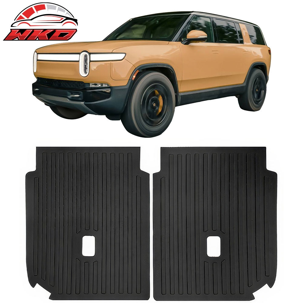 Fits 22-24 Rivian R1S 2PCS TPE Backrest Mats All Weather Seat Back Cover Liner
