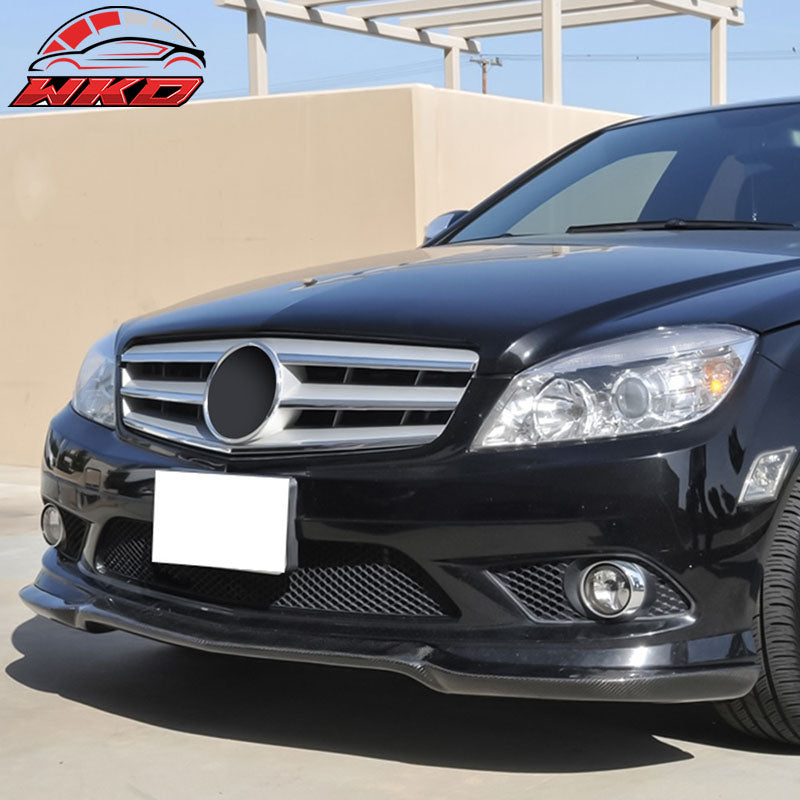 Fits 08-11 Mercedes W204 C-Class CS Style Front Bumper Lip Carbon Fiber CF