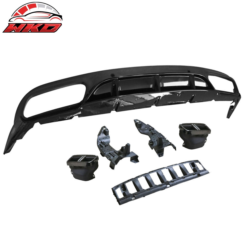 Fits 15-18 Benz C-Class W205 C63 Coupe Edition AMG Style Rear Bumper Diffuser PP
