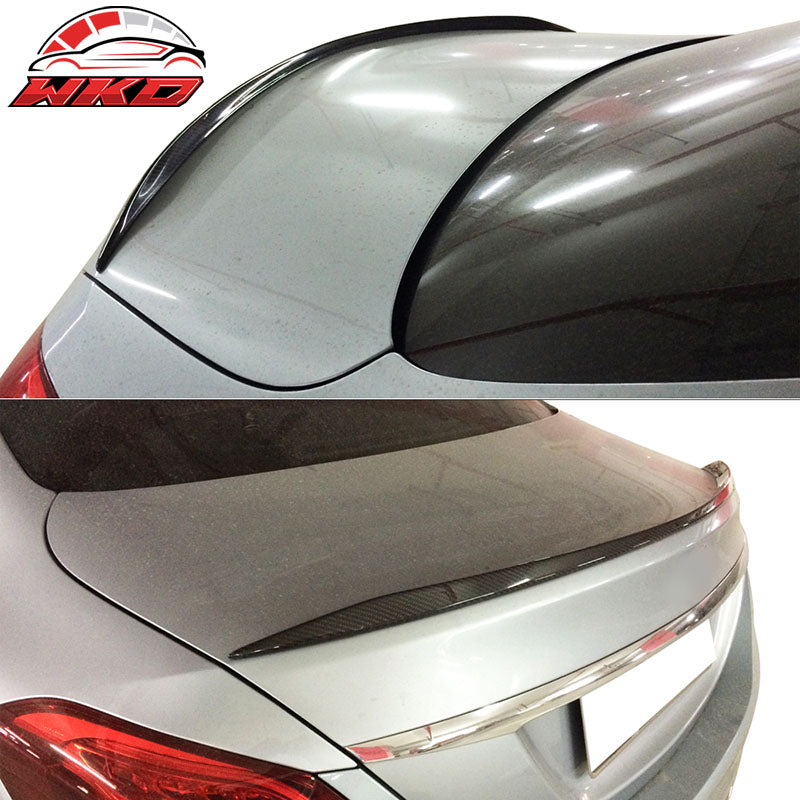 For 15-21 Benz C-Class W205 Carbon Fiber Rear Window Roof Spoiler