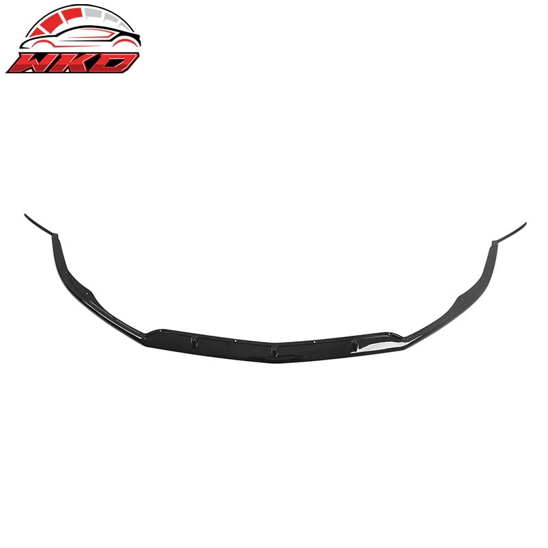 Fits 15-21 Benz C-Class W205 C63 AMG S Front Bumper Lip Spoiler Gloss Black PP