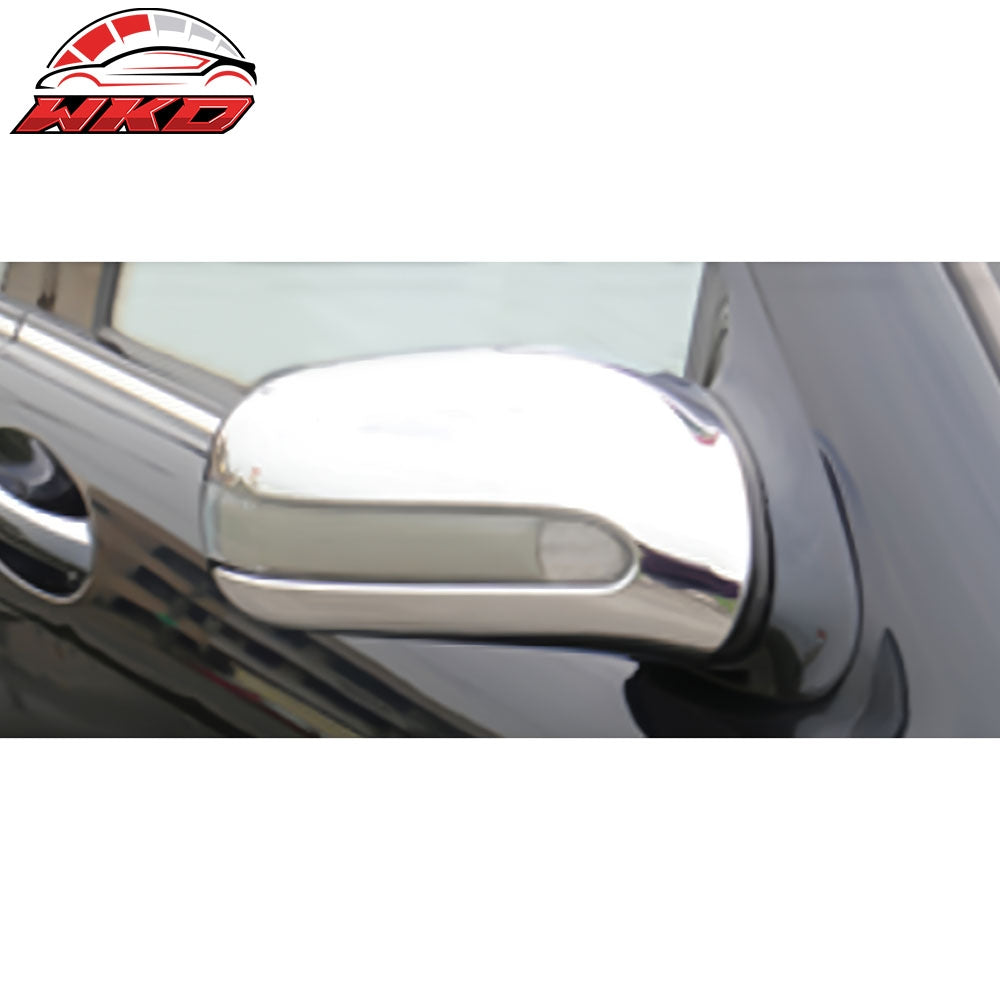 For 00-04 Benz CL-Class W215 Mirror Cover Overlay W/ Signal Light Cut-Out Chrome
