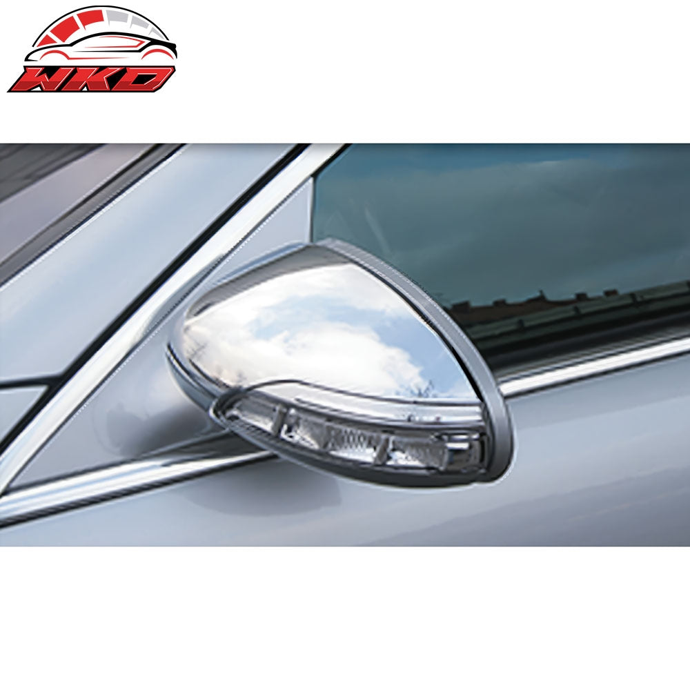 For 07-10 Benz CL-Class W216 Mirror Cover Overlay W/ Signal Light Cut-Out Chrome