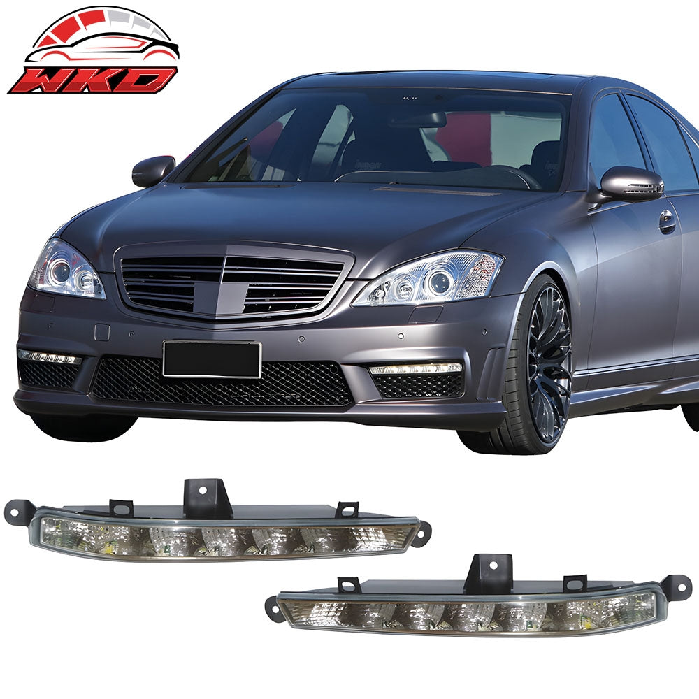 Fits 10-13 Mercedes Benz W221 S63 DRL Daytime Running Lights Pair