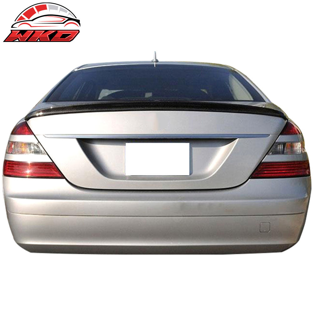 Fits 07-13 Benz W221 S-Class AMG Style Carbon Fiber CF Rear Trunk Spoiler Wing