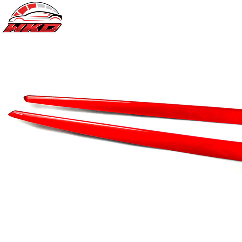 Fits 14-18 Benz CLA-Class C117 Painted Red Side Skirts Cover Extension - PP