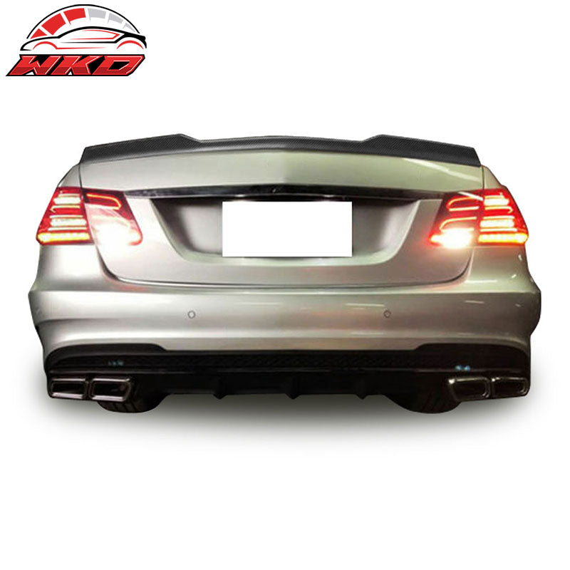 Fits 10-16 Benz E Class W212 Sedan 4Dr V Style Carbon Fiber (CF) Trunk Spoiler