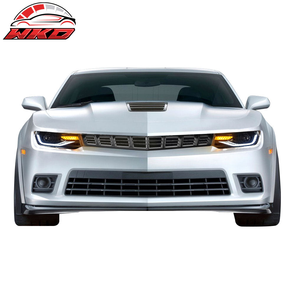 Fits 14-15 Chevy Camaro SS Style Front Bumper Cover w/ 6th Gen Style Headlights