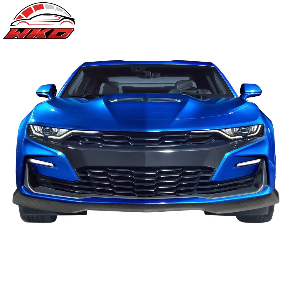 Fits 19-24 Chevrolet Camaro SS Style Front Bumper Cover W/Carbon Fiber Print Lip