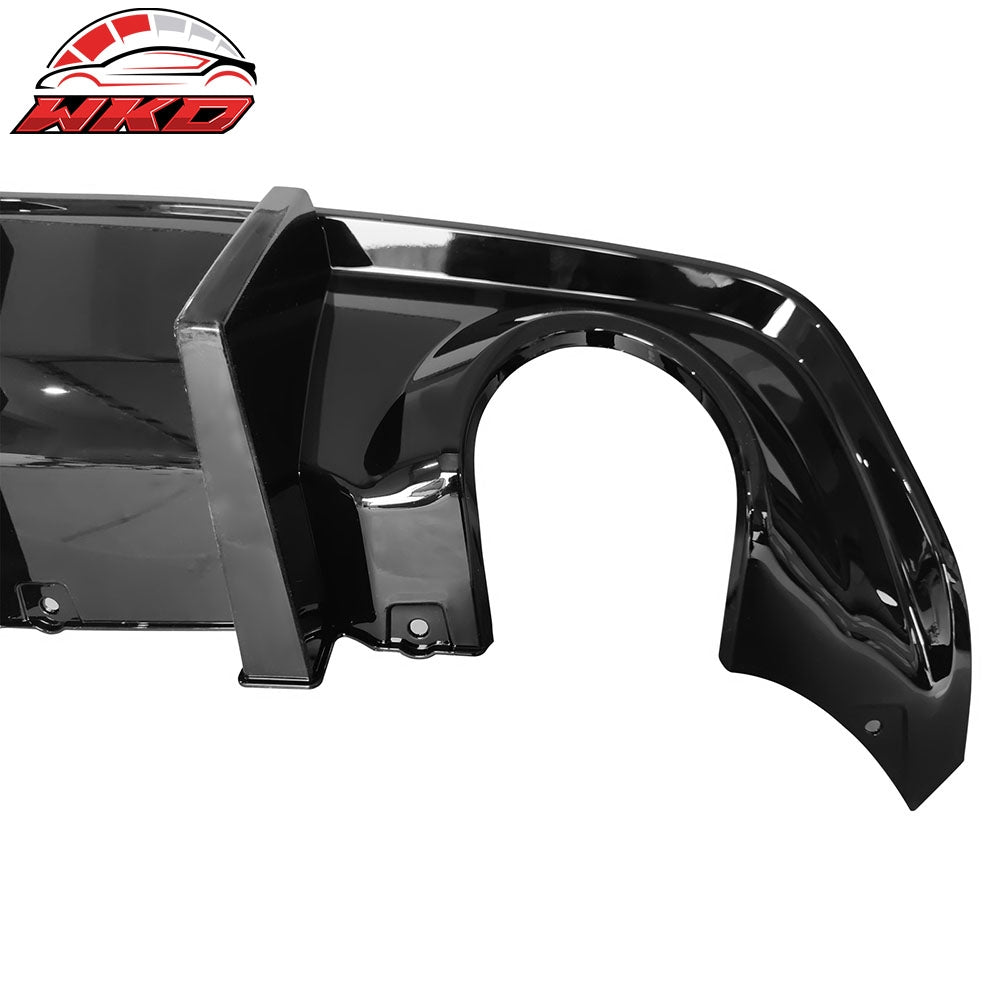 2020-23 Charger Widebody Rear Bumper Cover + Gloss Black Diffuser Lip W/ 4 Fin | Wholesale - Wikond Auto