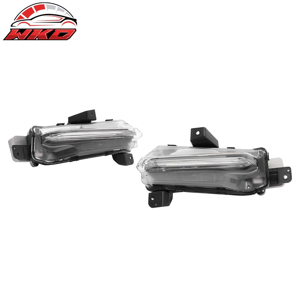 For 19-24 Camaro 19 SS Style Front Bumper Cover LED DRL + Carbon Fiber Print Lip