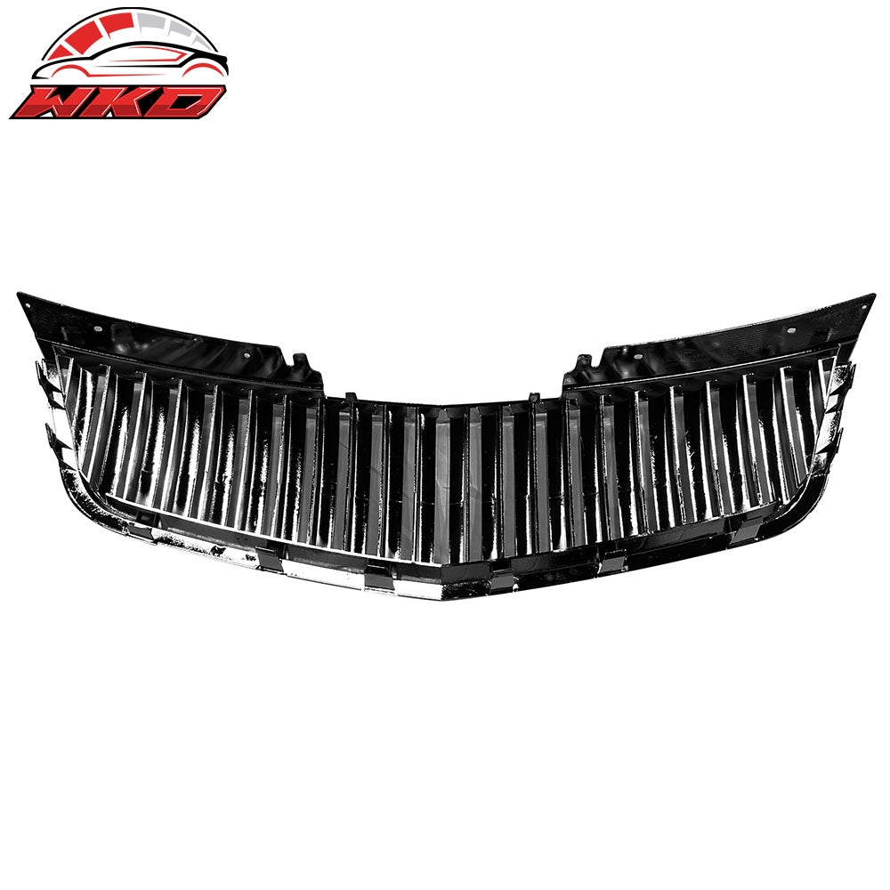 Fits 06-11 Cadillac DTS Vertical Style Bumper Upper Grille Hood Grill Chrome ABS