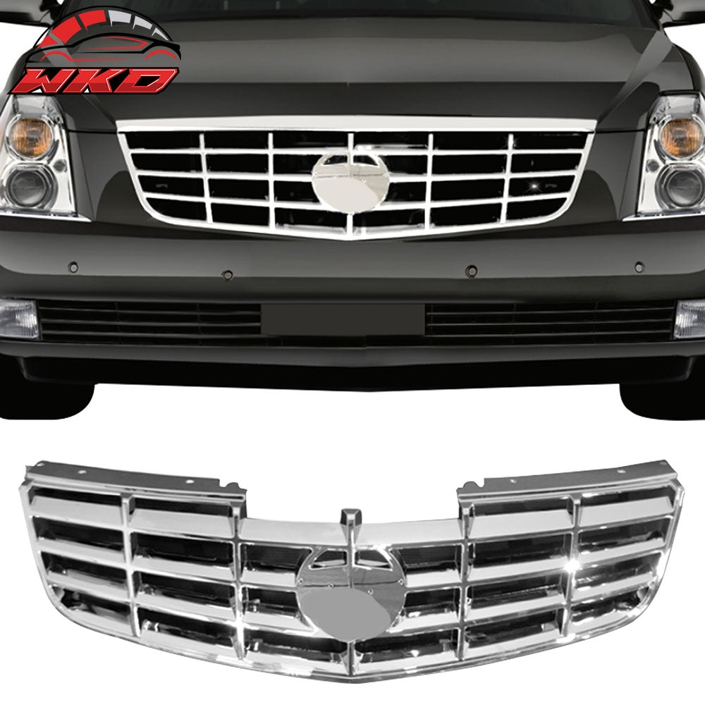 Fits 06-11 Cadillac DTS OE Style Front Bumper Upper Grille Hood Grill Chrome ABS