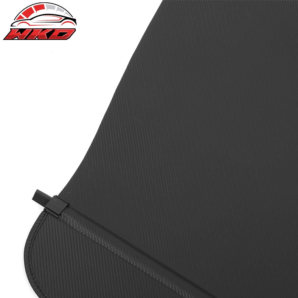 Fits 17-26 Audi Q7 SQ7 Carbon Fiber Print Retractable Cargo Cover Luggage Shade
