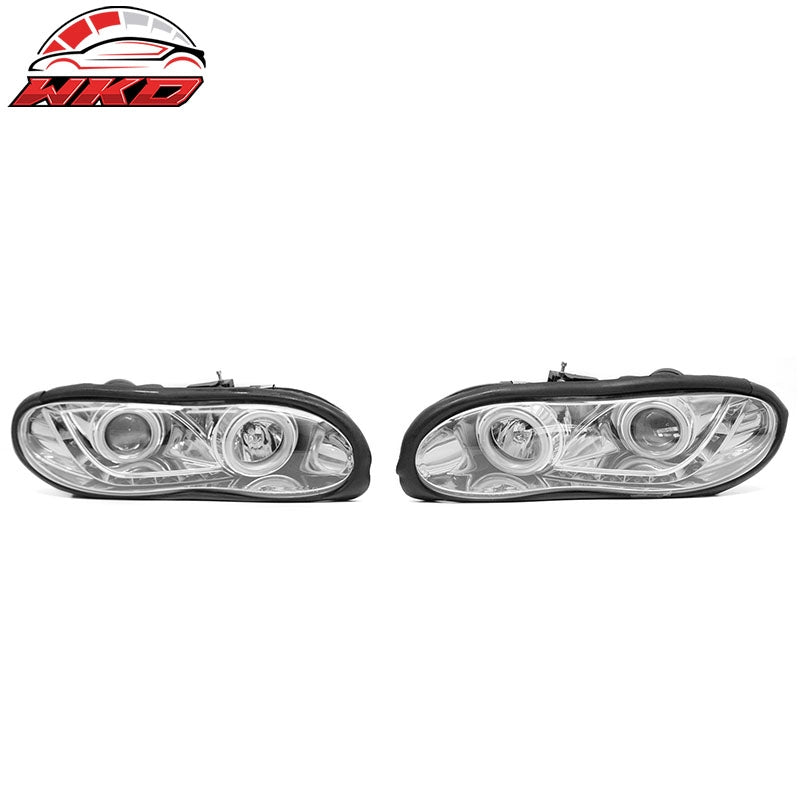 Fits 98-02 Chevrolet Camaro R8 Style Front Headlights Headlamps W/Clear Lens