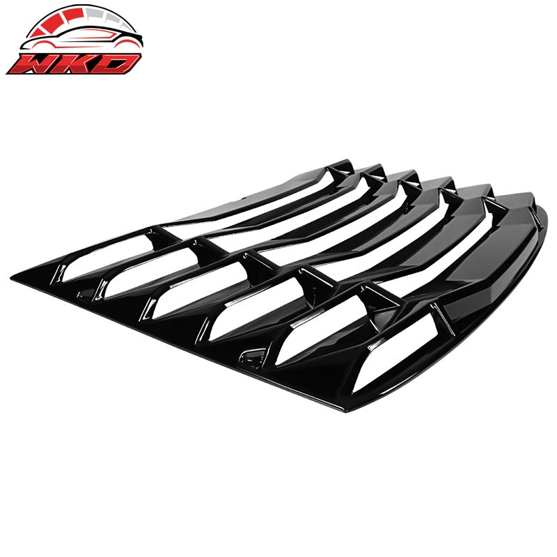 Fits 16-24 Chevrolet Camaro Rear Window Louver Sun Shade Cover Vent Gloss Black