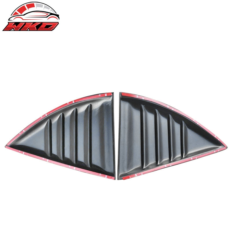 Fits 10-15 Chevy Camaro XE Coupe Window Louvers Scoops Cover Pair Matte Black PP