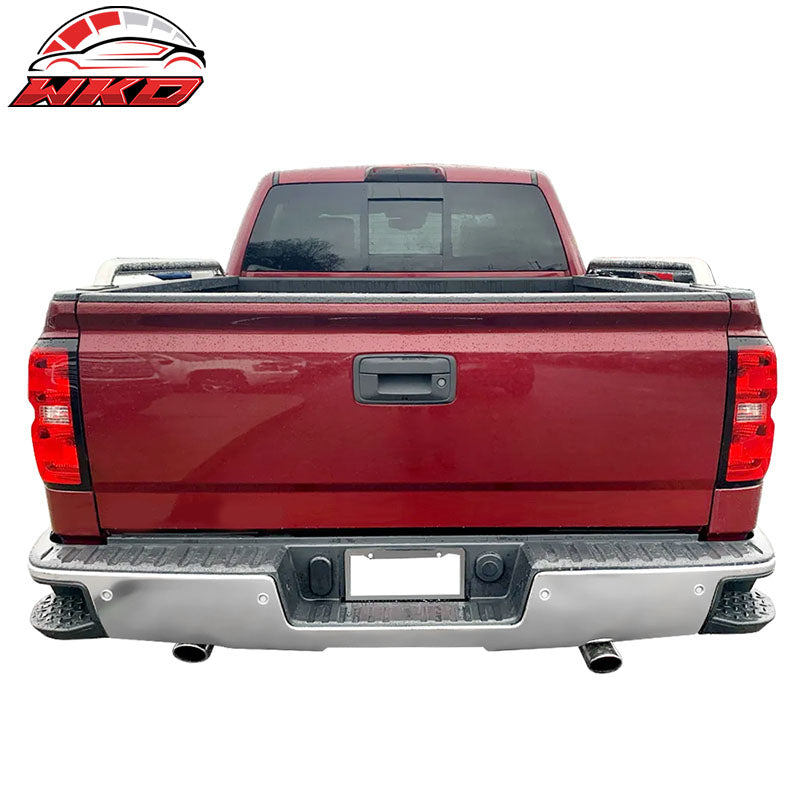 Fits 14-19 Chevrolet Silverado + GMC Sierra 1500 Rear Step Bumper W/Sensor Holes
