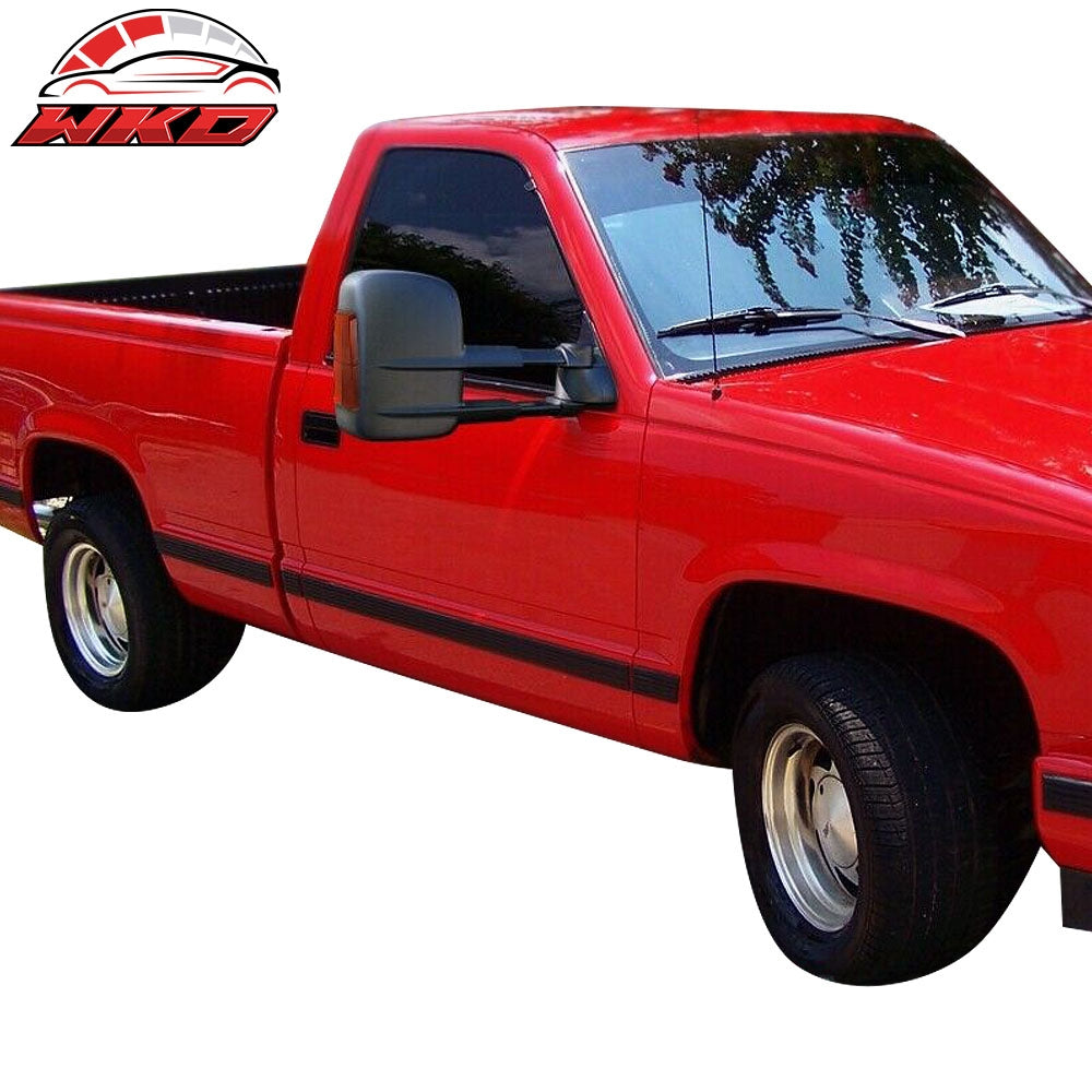 Fits 88-98 Chevy C/K C10 1500 2500 3500 Manual Towing Side Mirrors & LED Signal